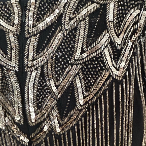 Aidan Mattox Black Cocktail Beaded Dress - Picture 7 of 12